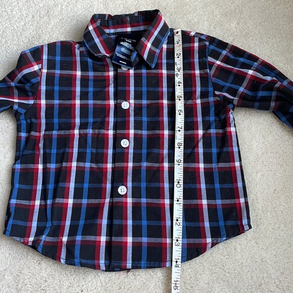 Izod Christmas Reindeer Snowflake Outfit Sweater Vest Shirt Pants Size 24 months - Picture 11 of 16